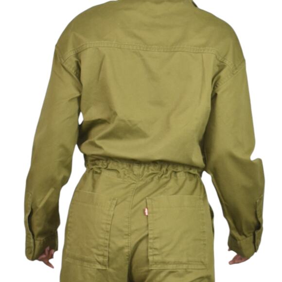 Levis Baggy Surplus Jumpsuit Green Flight Suit Oversized Cotton Coveralls Small - Picture 5 of 13